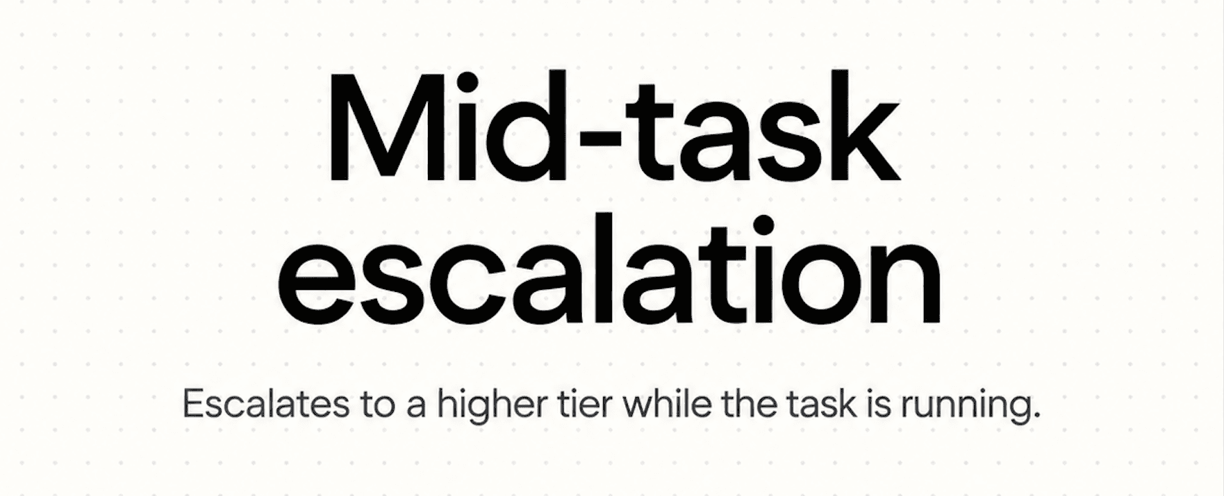 Mid-task escalation: the Auto-Router bumps a stuck request to a higher tier