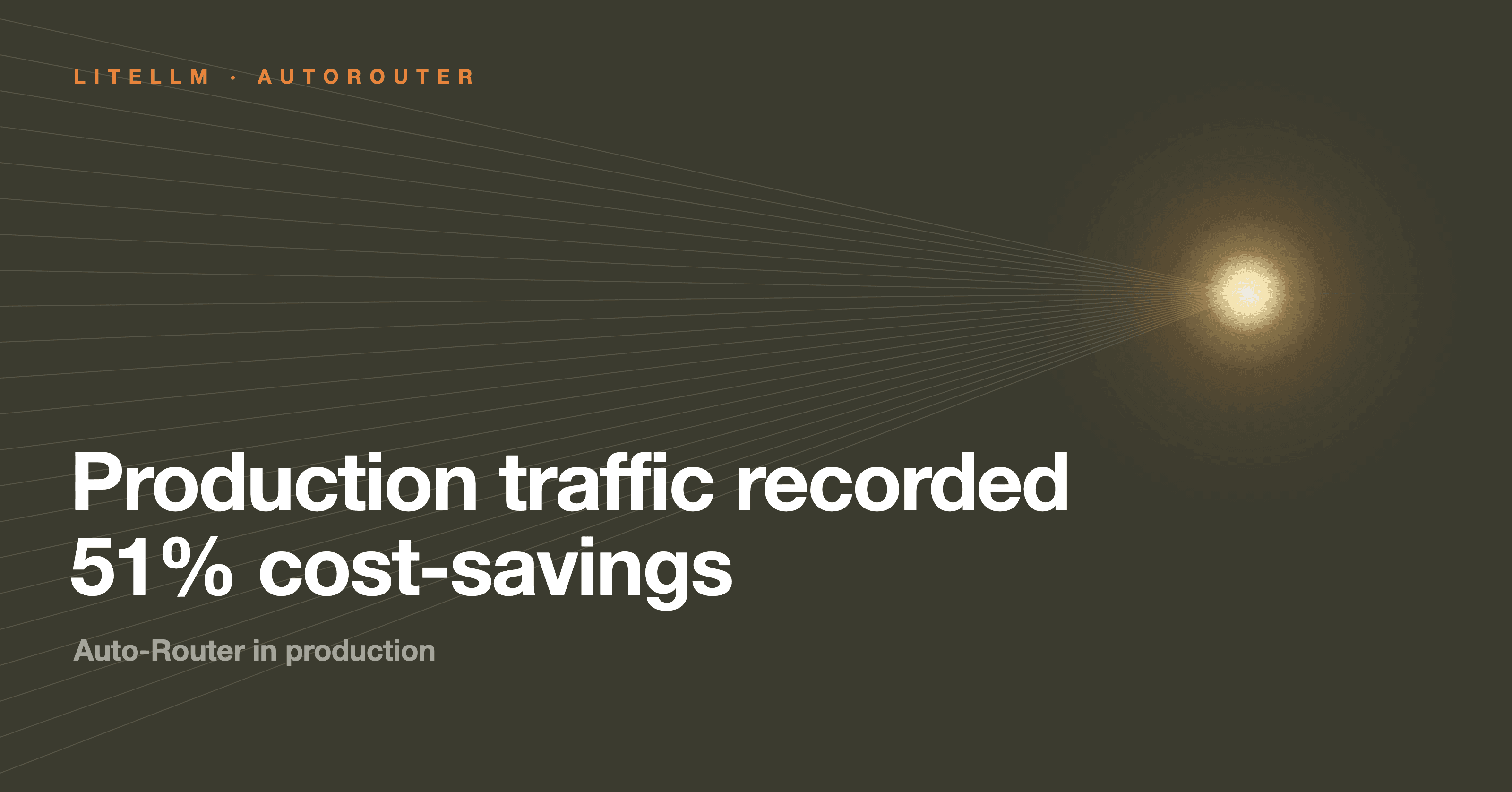 Production traffic recorded 51% cost-savings with the Auto-Router